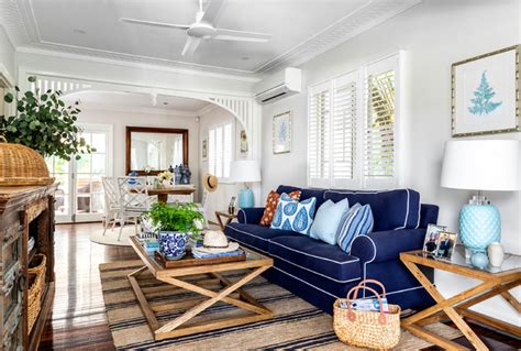 Hamptons Cottage Beach Style Living Room Brisbane By Berkeley