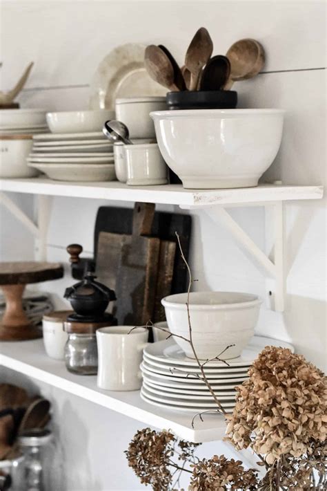How To Decorate Open Kitchen Shelves Rocky Hedge Farm