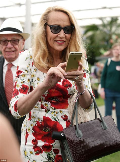 rupert murdoch walks with new wife jerry hall at the chelsea flower show daily mail online