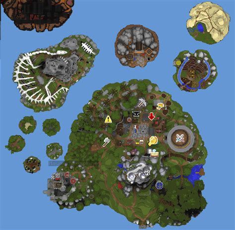 Skyblock Map With Labels And Skill Requirements Hypixel Forums