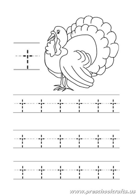 Practice writing the lowercase letter t worksheet for ...