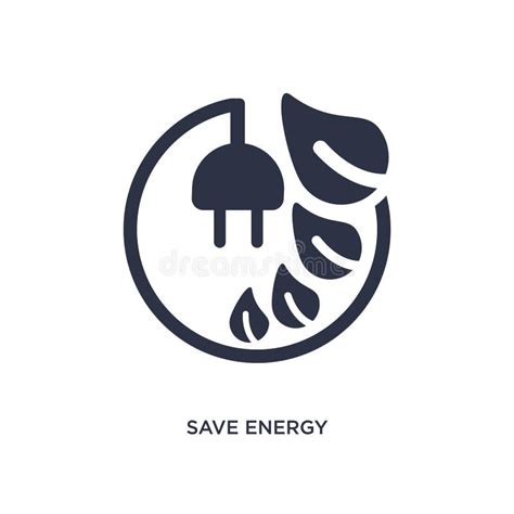 Save Energy Icon On White Background Simple Element Illustration From