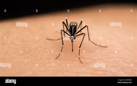 Close Up Of Insect Aedes Albopictus Stock Photo Alamy