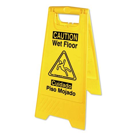 Bilingual Yellow Wet Floor Sign 1205 X 155 X 243 Bundle Of 5