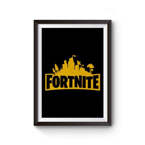 Fortnite Gold Cool Logo Poster