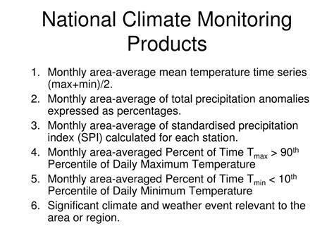 Ppt National Climate Monitoring Products Powerpoint Presentation
