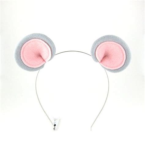 Grey Mouse Ears Rat Ears Headband Fancy Dress Costume Mice Outfit