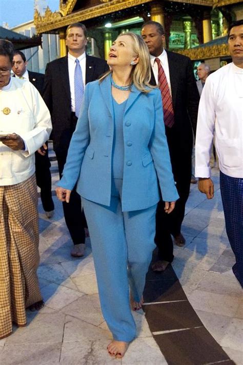 Hillary Clintons Best Pantsuits Clinton Rainbow Pant Suits