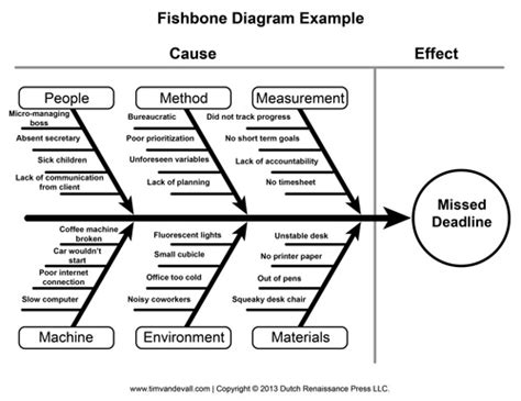 Blank Fishbone Diagram Template And Cause And Effect Graphic Organizer