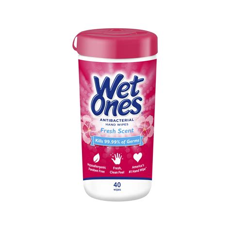 Wet Ones Antibacterial Hand Wipes Canister Fresh Scent 40 Ct