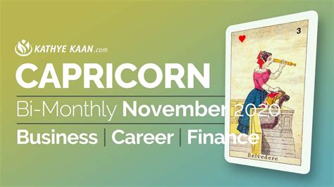 Capricorn November 2020 Bi Monthly 🍀🌈 Business Career Finance Wealth