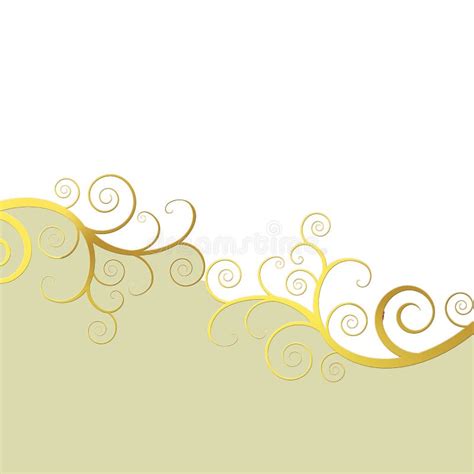 Elegant Background With Golden Swirls Stock Illustration Illustration