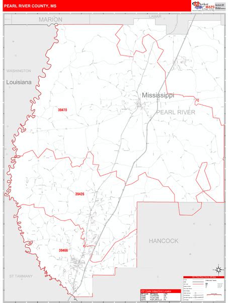 Pearl River County Ms Zip Code Maps Red Line