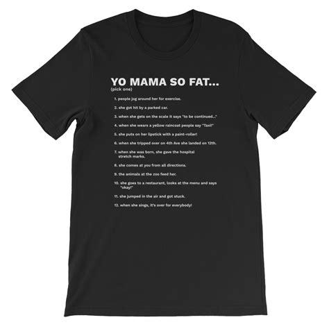 Yo Mama So Fat Funny Unisex T Shirt Forza Tees