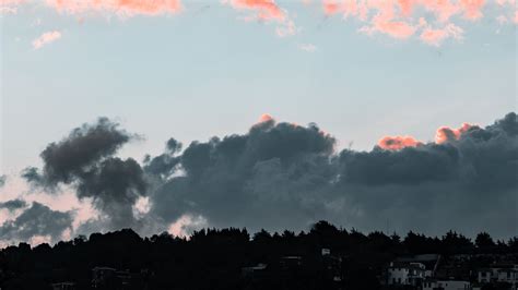 Download Wallpaper 2560x1440 Clouds Sky Sunset Porous Evening