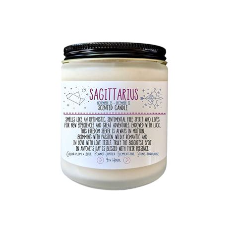 Sagittarius Zodiac Candle These Zodiac Sign Candles Have Scents