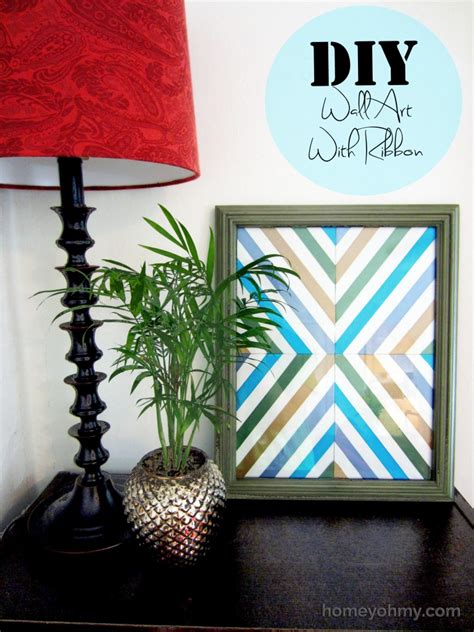 Shop art.com for wall art ideas and the best selection of framed prints, canvas paintings, and more! DIY Wall Art With Ribbon - Homey Oh My