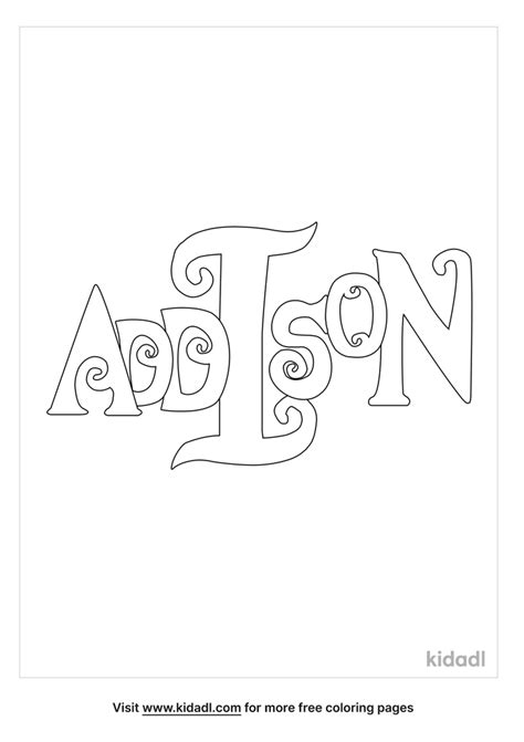 Addison Coloring Pages Free Names Coloring Pages Kidadl Coloring Home
