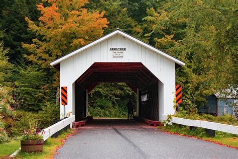 The Comstock Covered Bridge In Montgomery Vermont Photograph By Jeff