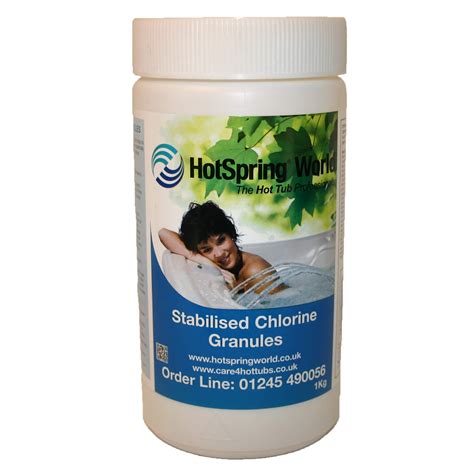 These chemicals help keep the water clear and clean, and add bromine tablets or granules to the hot tub based on the manufacturer's recommendations. Hot Tub Chlorine Granules | HotSpring World