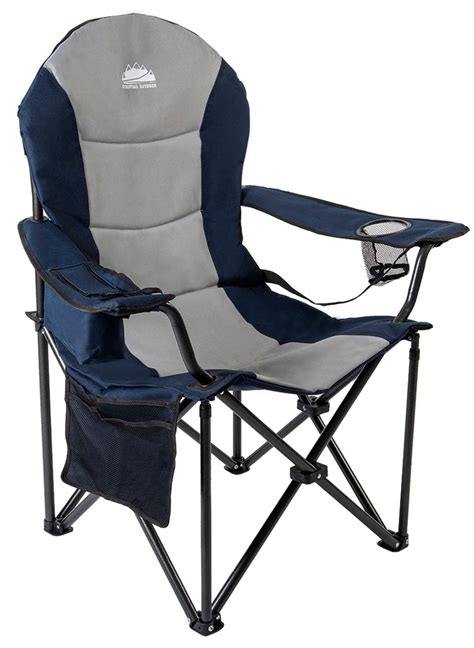 Coastrail Outdoor Padded Camping Chair With Lumbar Back Support