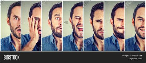 Man Changing Mood Face Image And Photo Free Trial Bigstock