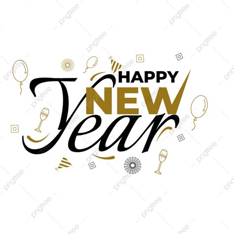 Happy New Year Vector Design Images Happy New Year Card Happy New