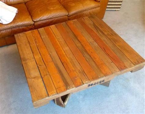 Diy Pallet Coffee Table With Bottom Support 101 Pallets