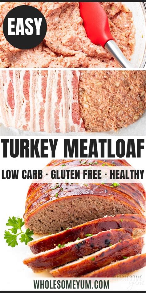 Turkey meatloaf family meal, 3 lb. Bacon Wrapped Low Carb keto Turkey Meatloaf Recipe - The ...