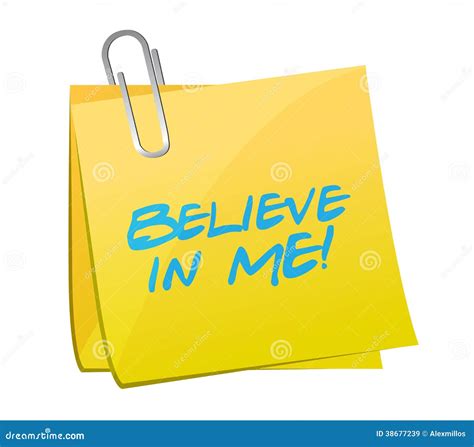 Believe In Me Post Message Illustration Design Stock Illustration