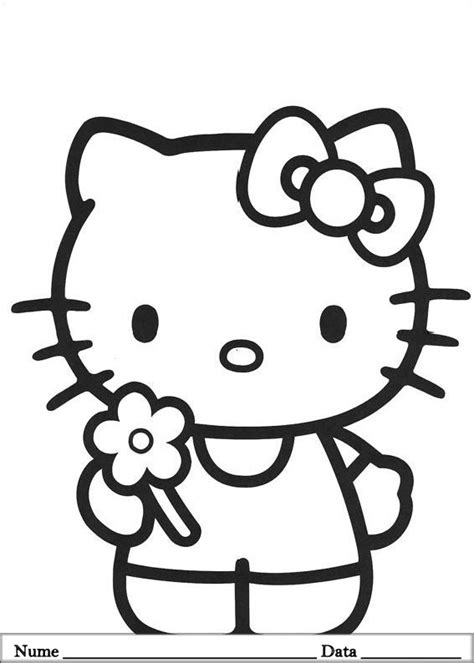 Hello Kitty Planse De Colorat Si Educative