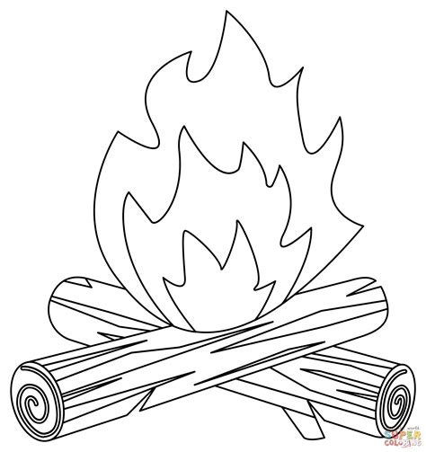 Campfire Coloring Page Free Printable Coloring Pages