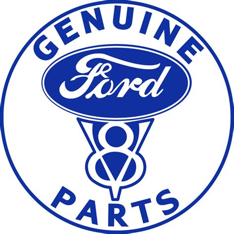Genuine Ford Parts Service Station Sign 14 Round Reproduction Vintage