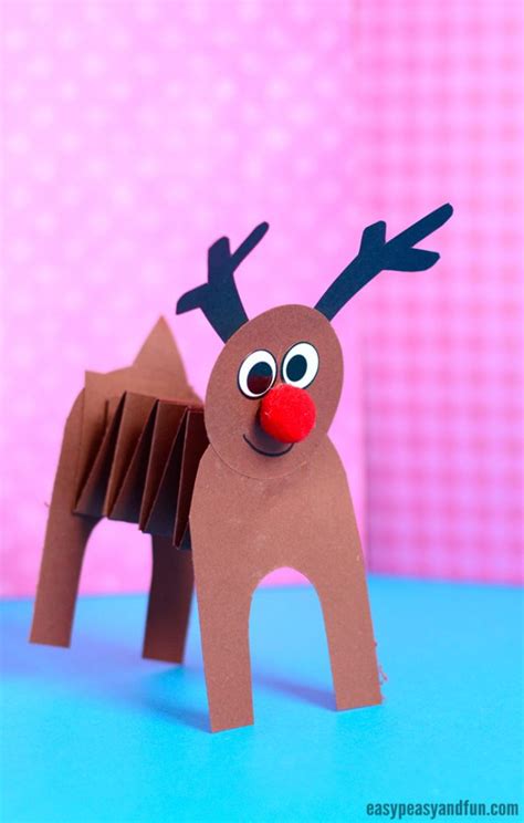 Accordion Paper Reindeer Craft Easy Peasy And Fun