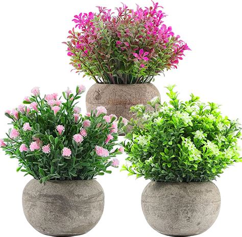 uk artificial flowers in pots