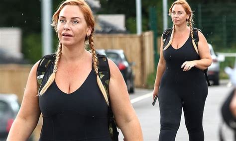 Josie Gibson Displays Her Sizzling Curves In A Plunging Lycra Bodysuit Daily Mail Online