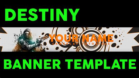 Destiny Banner Template Free Youtube Channel Art Template Psd Youtube