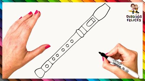 Cómo Dibujar Una Flauta Paso A Paso Dibujo Fácil De Flauta Dibujos