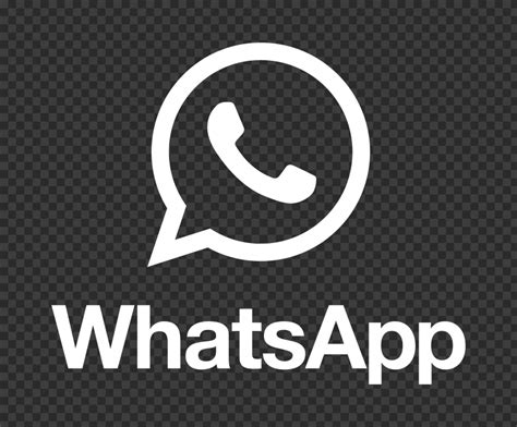 Hd White Whatsapp Text Logo With Symbol Png Citypng