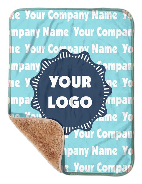 Logo And Company Name Sherpa Baby Blanket 30 X 40 Personalized