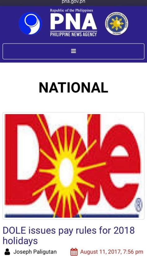 Pna Apologizes After Using Dole Logo For Dole Pay Rules Announcement