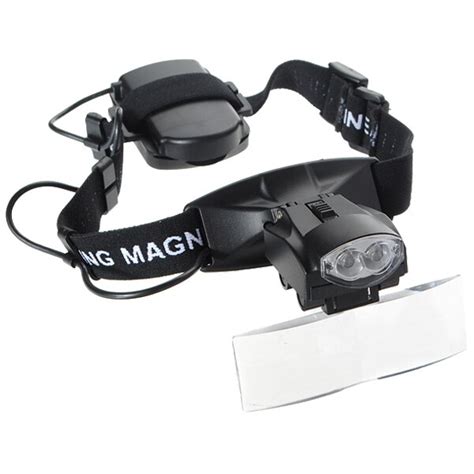 promotion 5 lens led light lamp loop head headband magnifier magnifying glass loupe 1 3 5x in