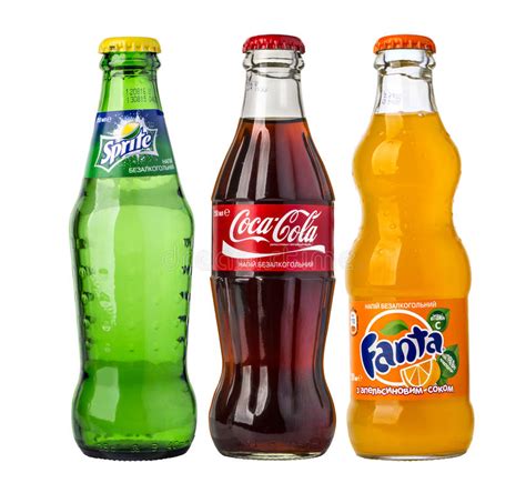 Coca Cola Fanta And Sprite Glass Bottles Editorial Stock Image Image