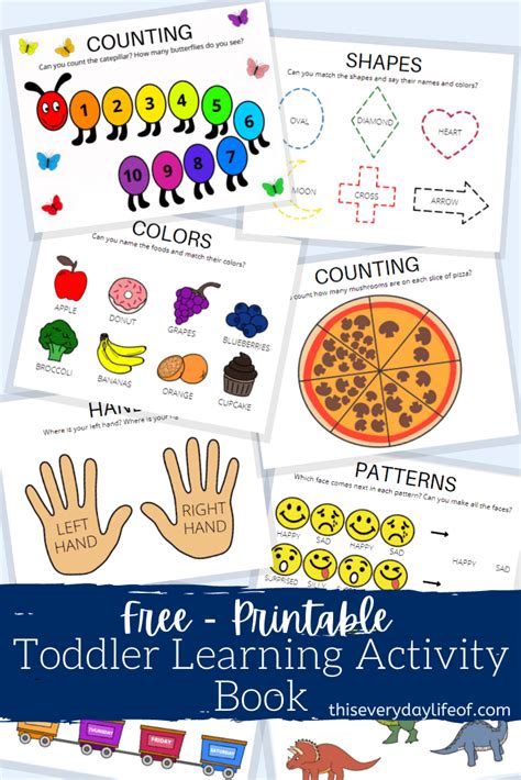 Printable Toddler Learning Activity Book This Everyday Life Of
