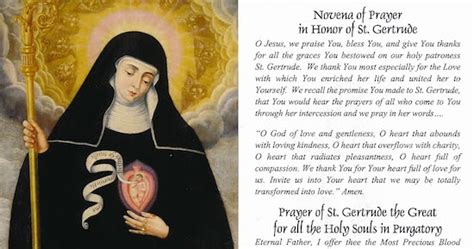Powerful Prayers To St Gertrude The Great Novena With Litany And Her