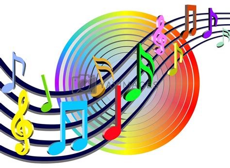 Colorful Music Notes Illustration Royalty Free Stock Image Stock