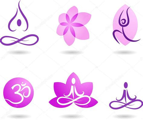 Un Conjunto De Iconos Y Símbolos De La Yoga Y La Meditación Meditation