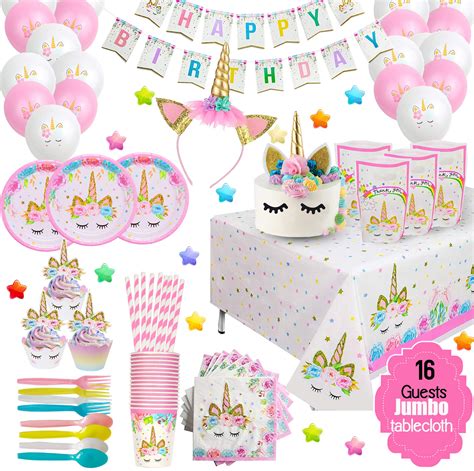 buy ultimate unicorn party supplies and plates for girl birthday best value unicorn party