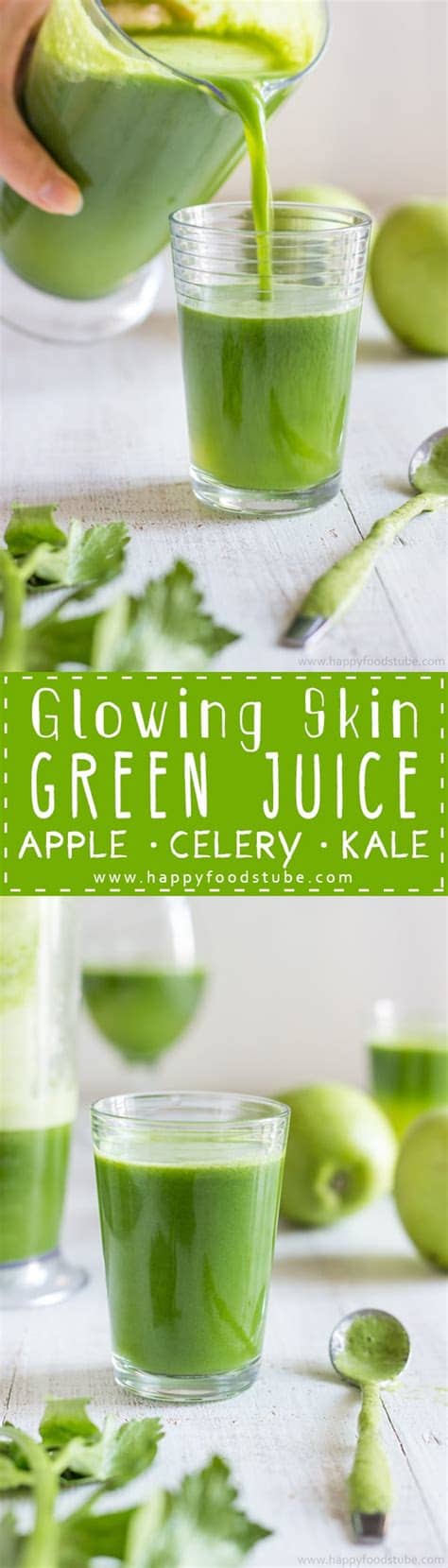 There are lots of awesome healthy juice recipes to try, and you'll find that they will improve your health in many ways. Glowing Skin Green Juice Recipe - Happy Foods Tube
