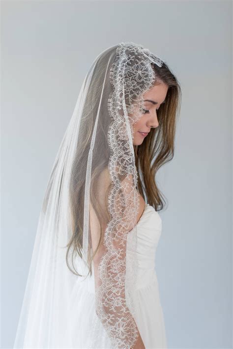 Abella Lace Mantilla Wedding Veil All About Romance